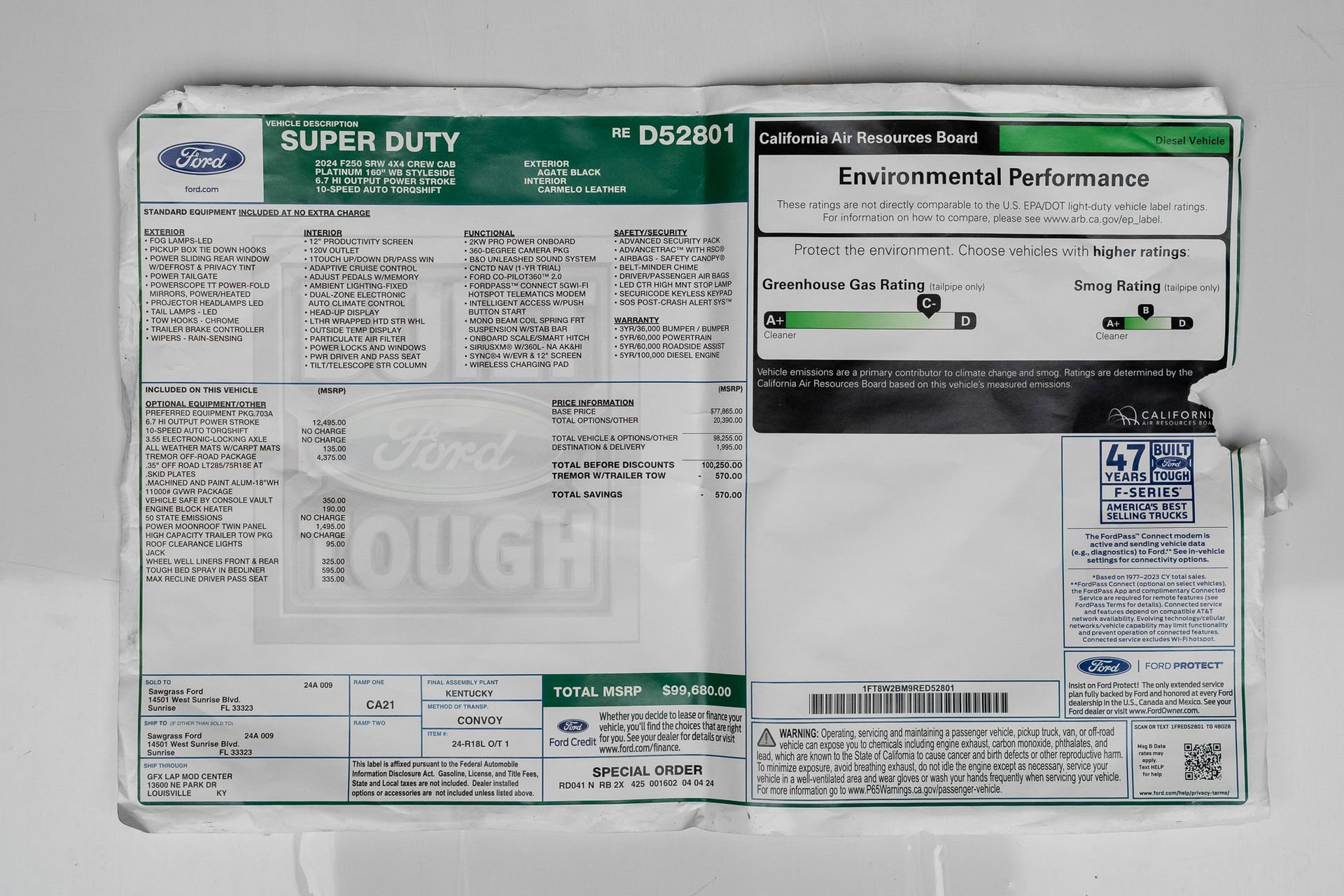 Used 2024 Ford F250 Platinum w/ Tremor Off-Road Package image 85