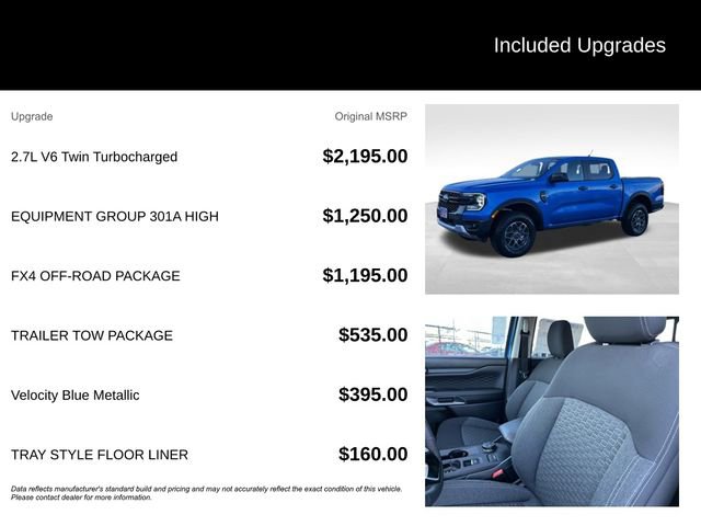 New 2025 Ford Ranger XLT w/ Equipment Group 301A High image 5