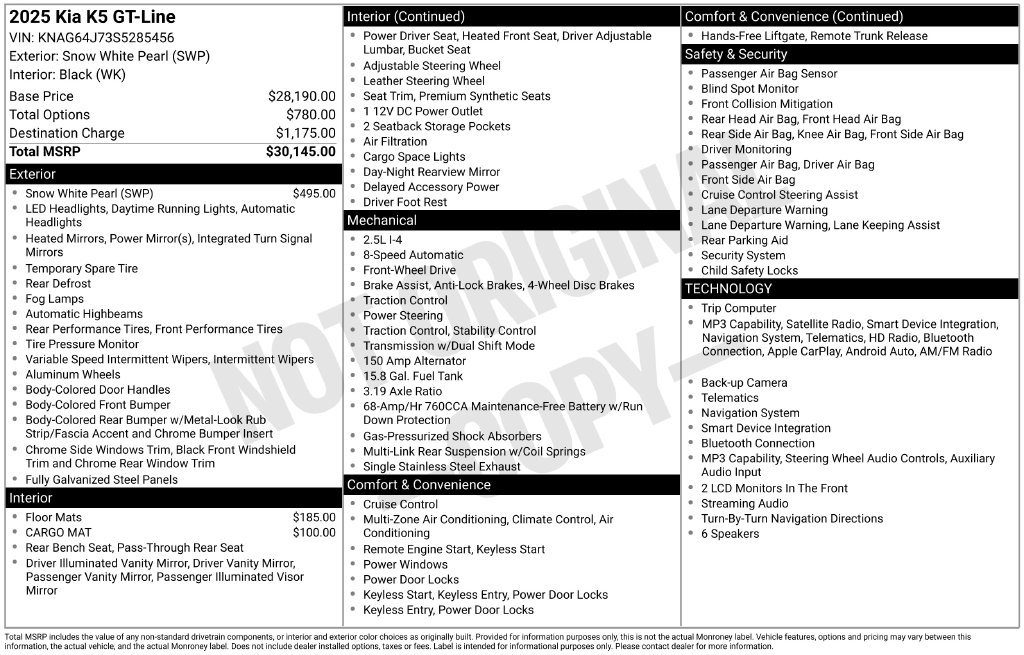 Used 2025 Kia K5 GT-Line FWD image 6