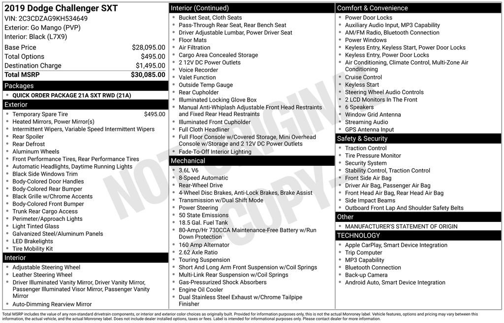 Used 2019 Dodge Challenger SXT RWD image 30