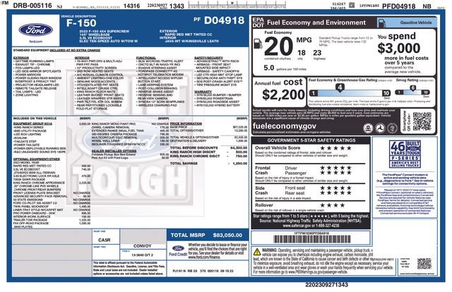 Used 2023 Ford F150 King Ranch w/ Equipment Group 601A High AWD/4WD image 35