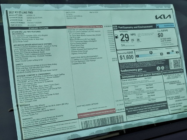 New 2027 Kia K5 GT-Line FWD image 18
