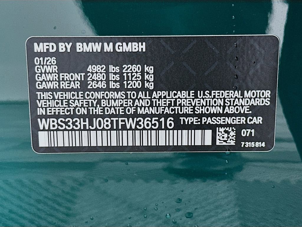 New 2026 BMW M3 Competition w/ M Carbon Exterior Package image 24