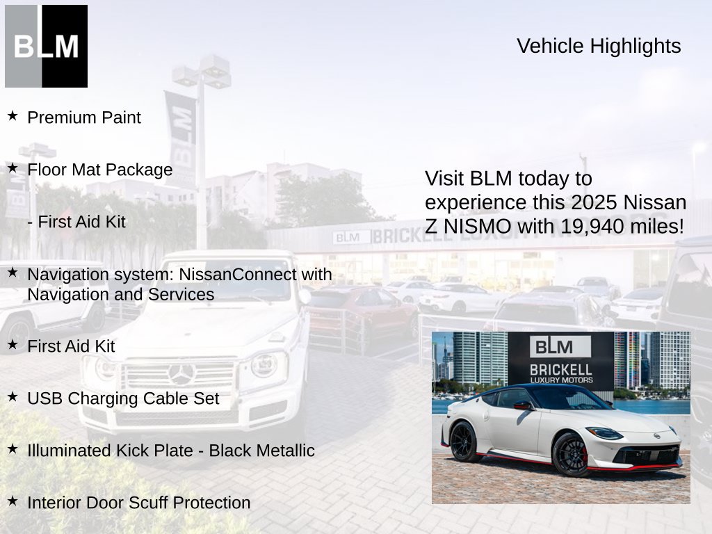 Used 2025 Nissan Z NISMO w/ Floor Mat Package RWD image 5