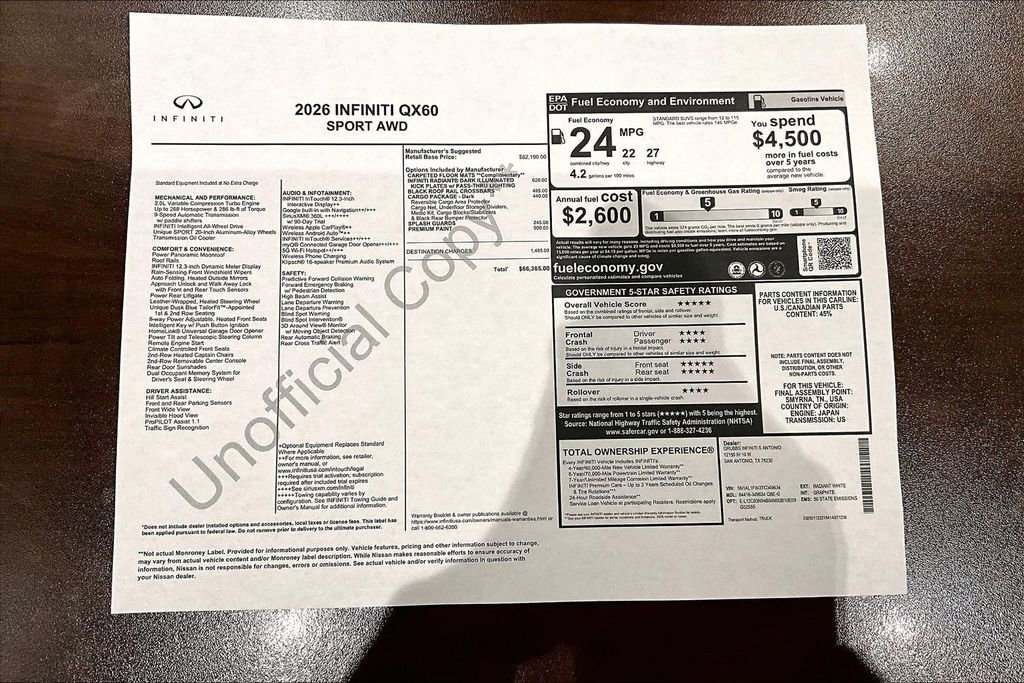New 2026 INFINITI QX60 Sport image 20