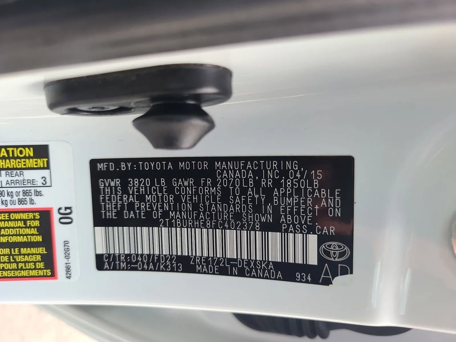 Used 2015 Toyota Corolla S FWD image 25