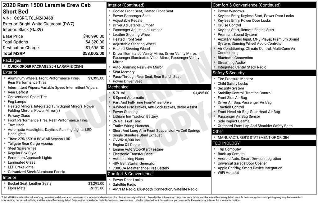 Used 2020 RAM 1500 Laramie image 2