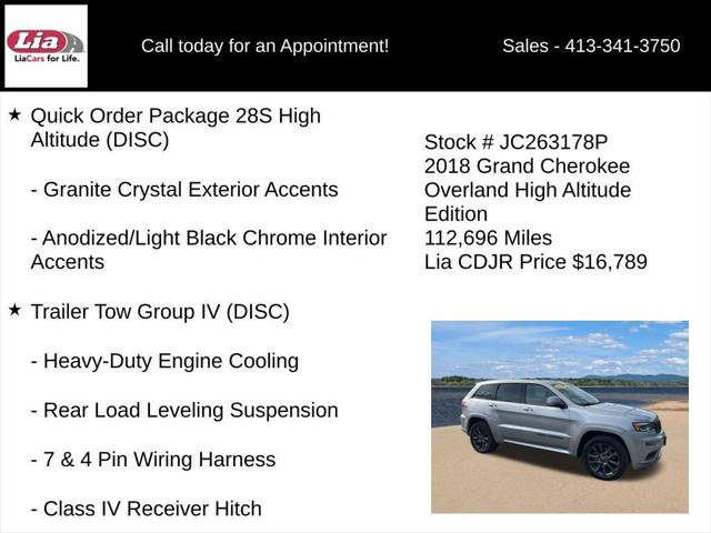 Certified 2018 Jeep Grand Cherokee High Altitude AWD/4WD image 21