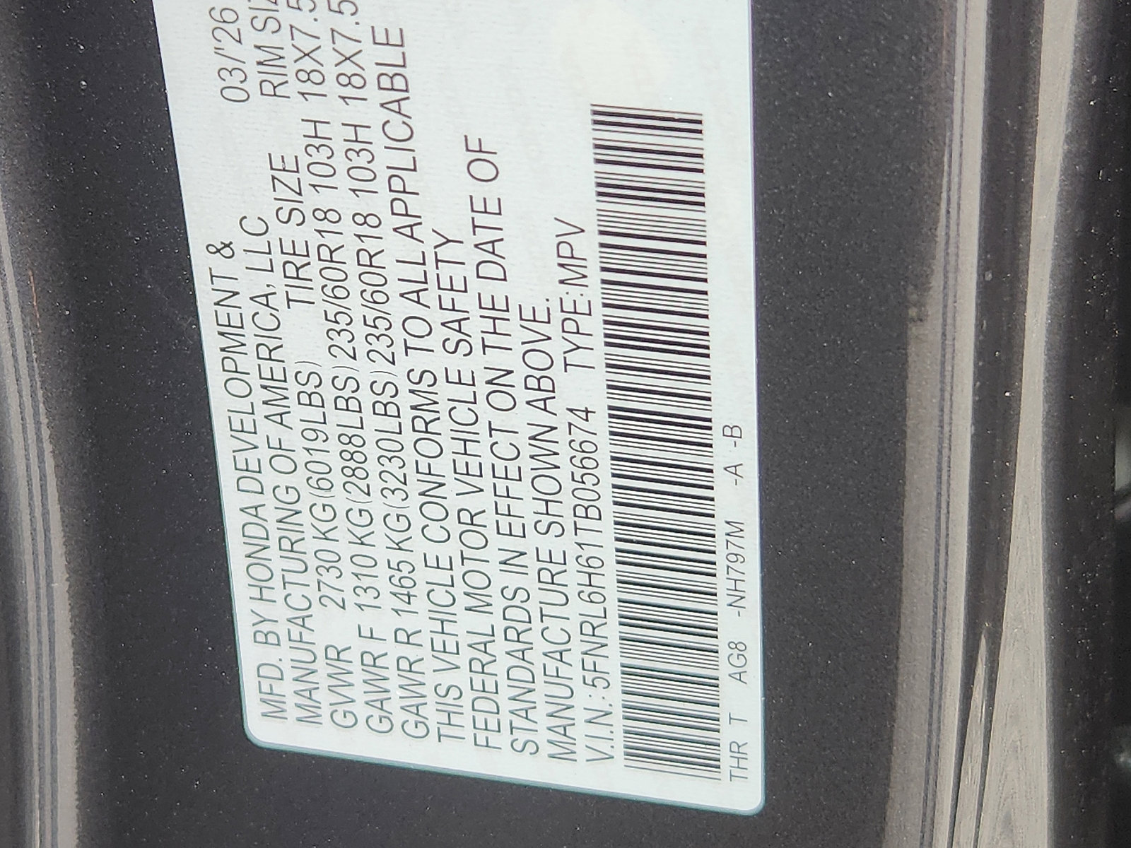 New 2026 Honda Odyssey EX-L image 19