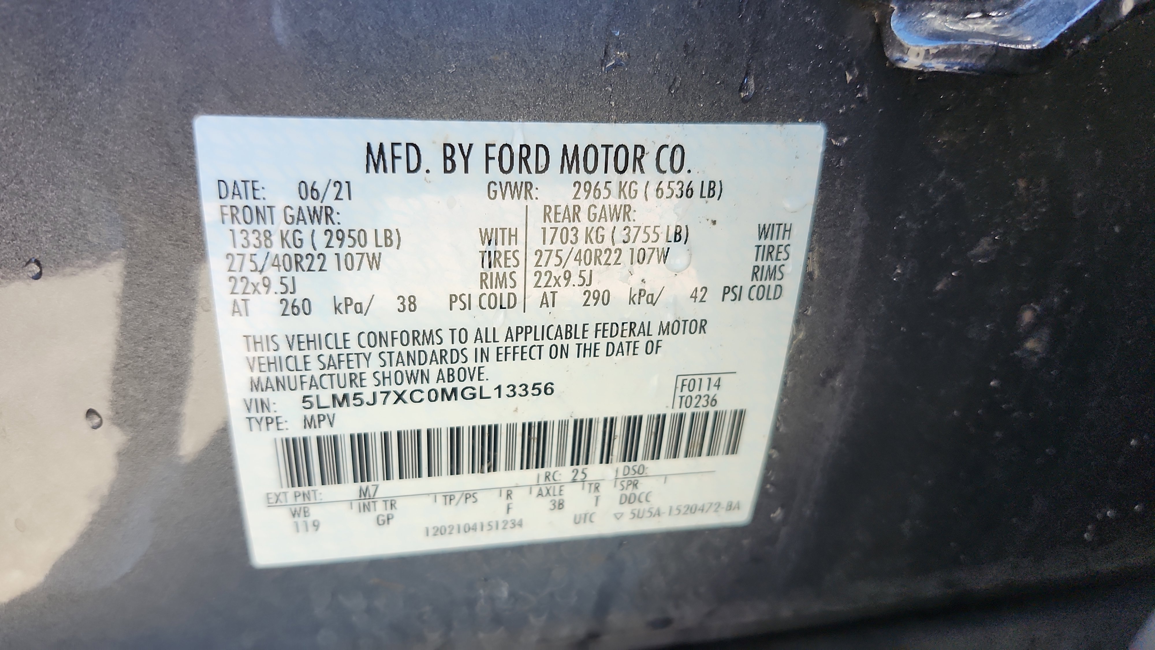 Used 2021 Lincoln Aviator Reserve w/ Equipment Group 208A image 18