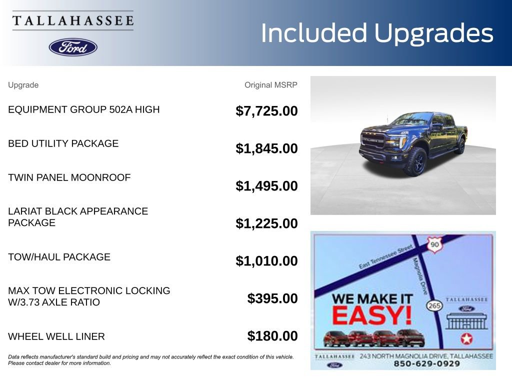 New 2025 Ford F150 Lariat w/ Equipment Group 502A High image 3