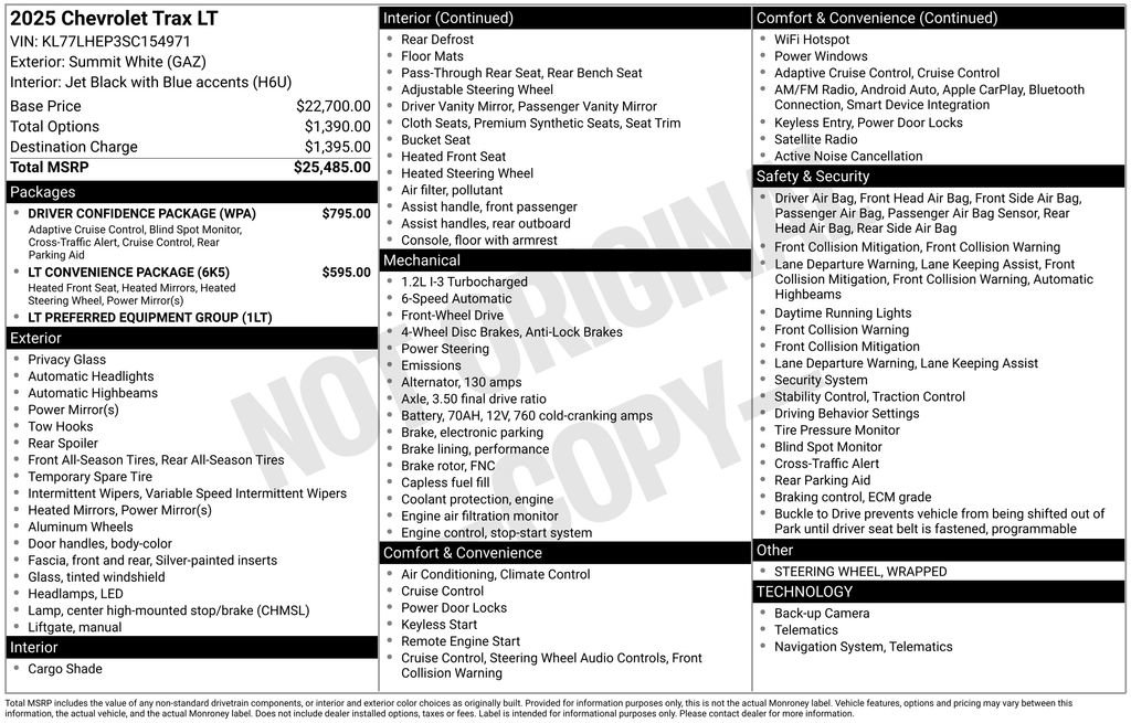 Certified 2025 Chevrolet Trax LT w/ Driver Confidence Package image 6