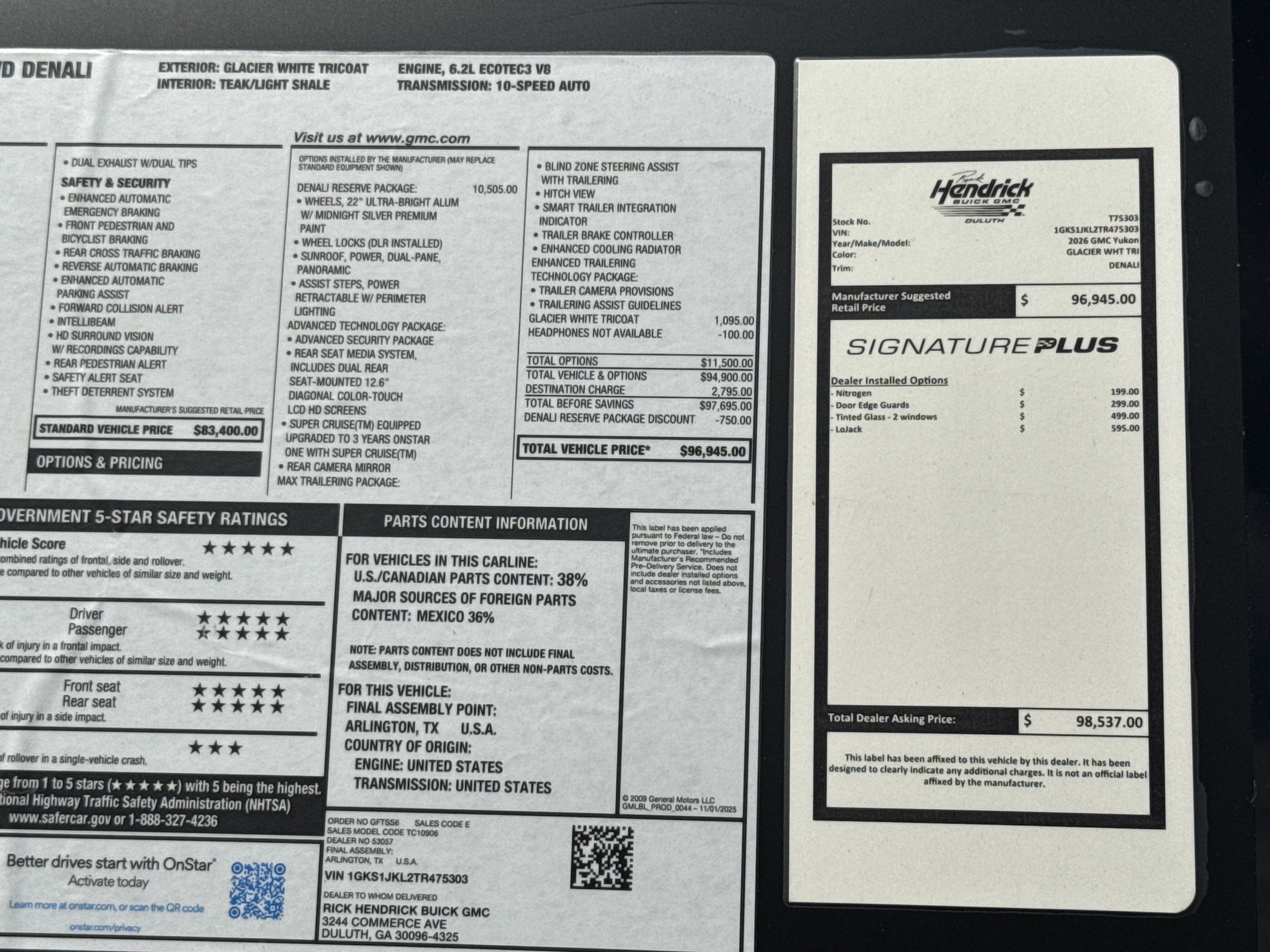 New 2026 GMC Yukon XL Denali w/ Denali Reserve Package RWD image 44
