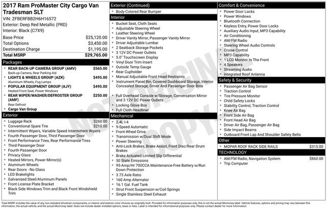 Used 2017 RAM ProMaster City Tradesman SLT w/ Rear Back-up Camera Group FWD image 6
