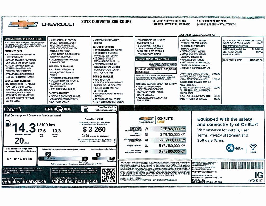 Used 2018 Chevrolet Corvette Z06 image 2