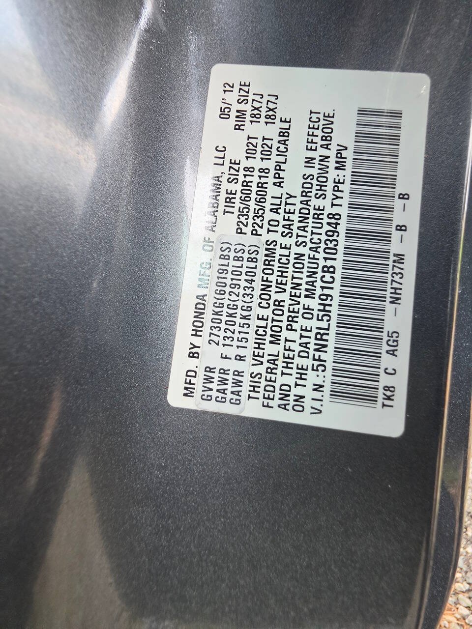 Used 2012 Honda Odyssey Touring Elite image 45