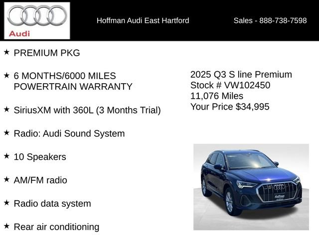 Certified 2025 Audi Q3 2.0T Premium w/ Convenience Package AWD/4WD image 18