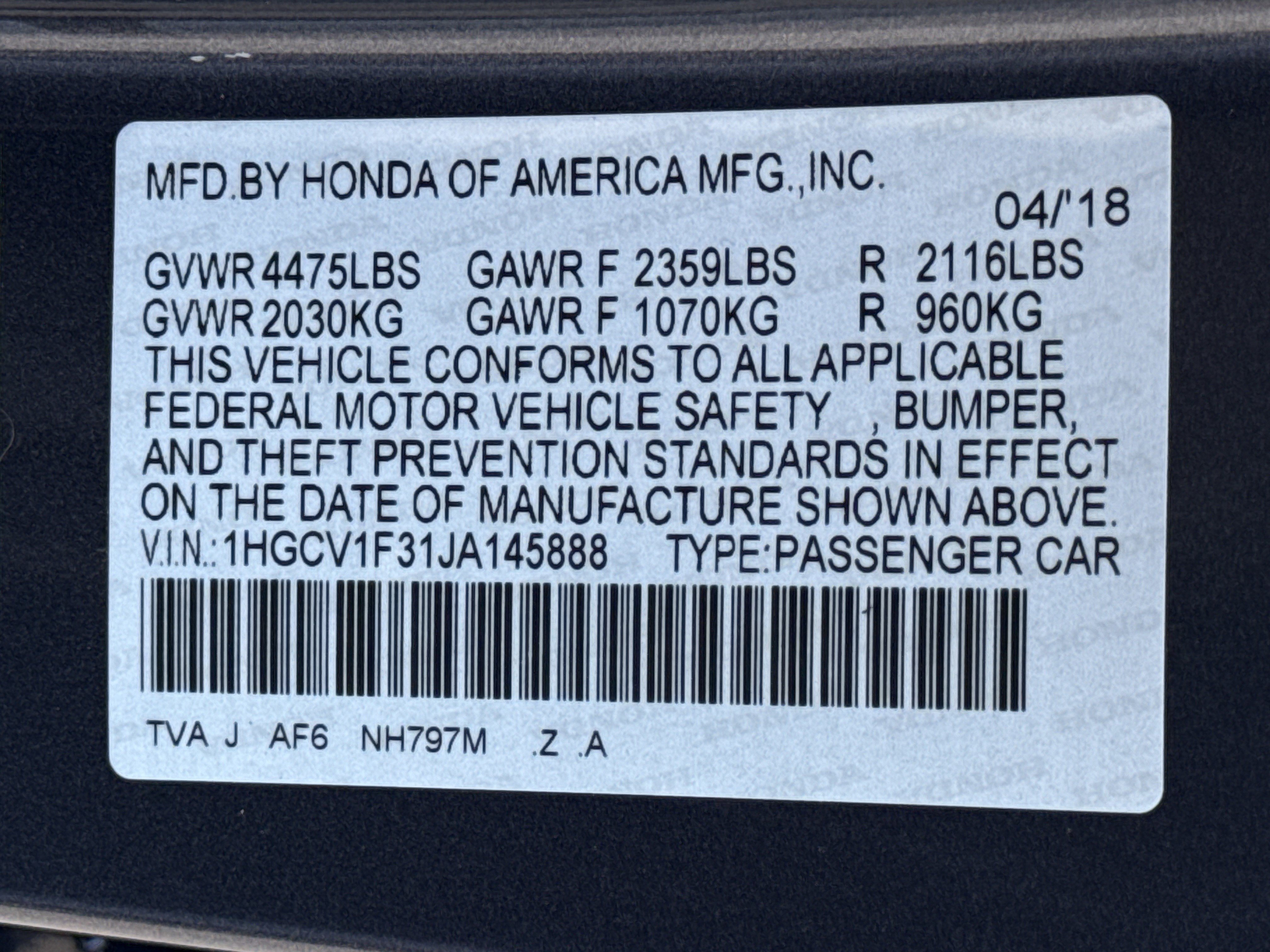 Used 2018 Honda Accord Sport image 3