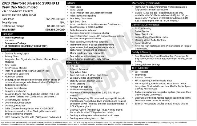 Used 2020 Chevrolet Silverado 2500 LT AWD/4WD image 36
