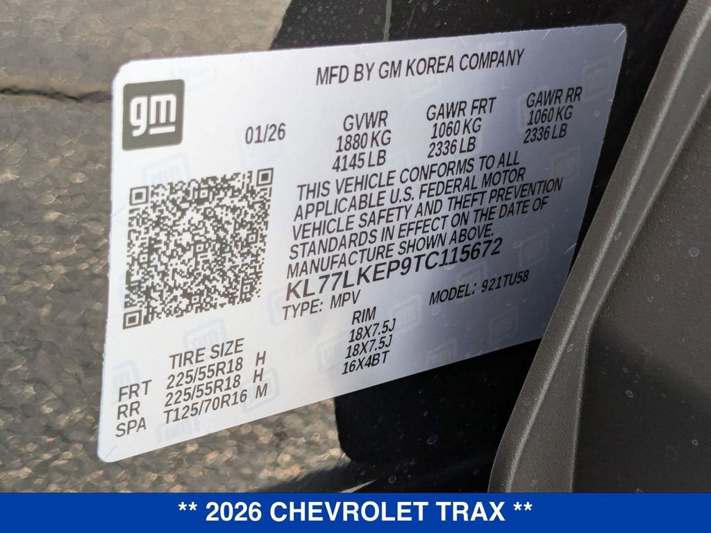 New 2026 Chevrolet Trax ACTIV w/ Sunroof Package FWD image 35