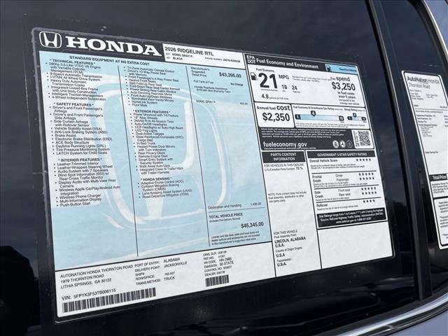 New 2026 Honda Ridgeline RTL image 25