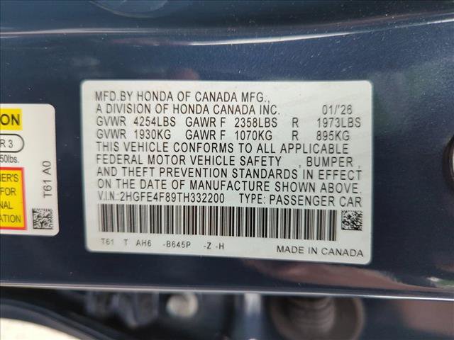Certified 2026 Honda Civic FWD Hybrid Sedan image 24