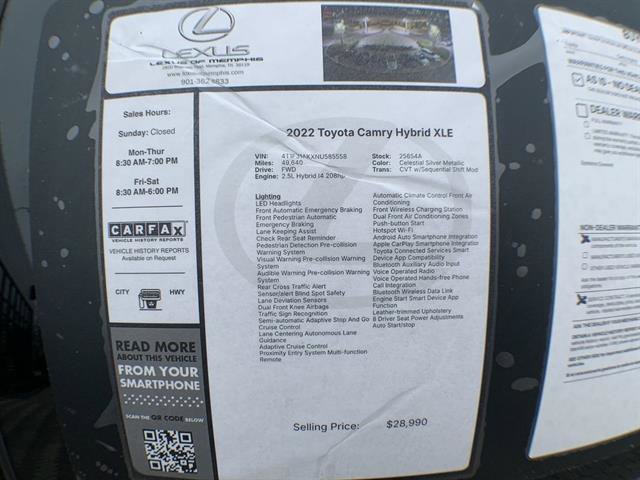 Used 2022 Toyota Camry XLE image 26