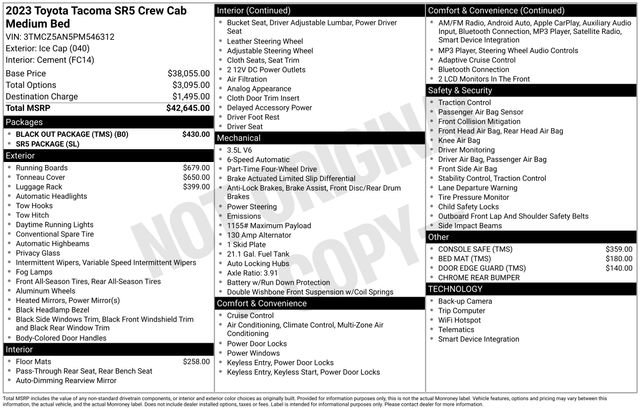 Used 2023 Toyota Tacoma SR5 w/ Black Out Package (TMS) image 31