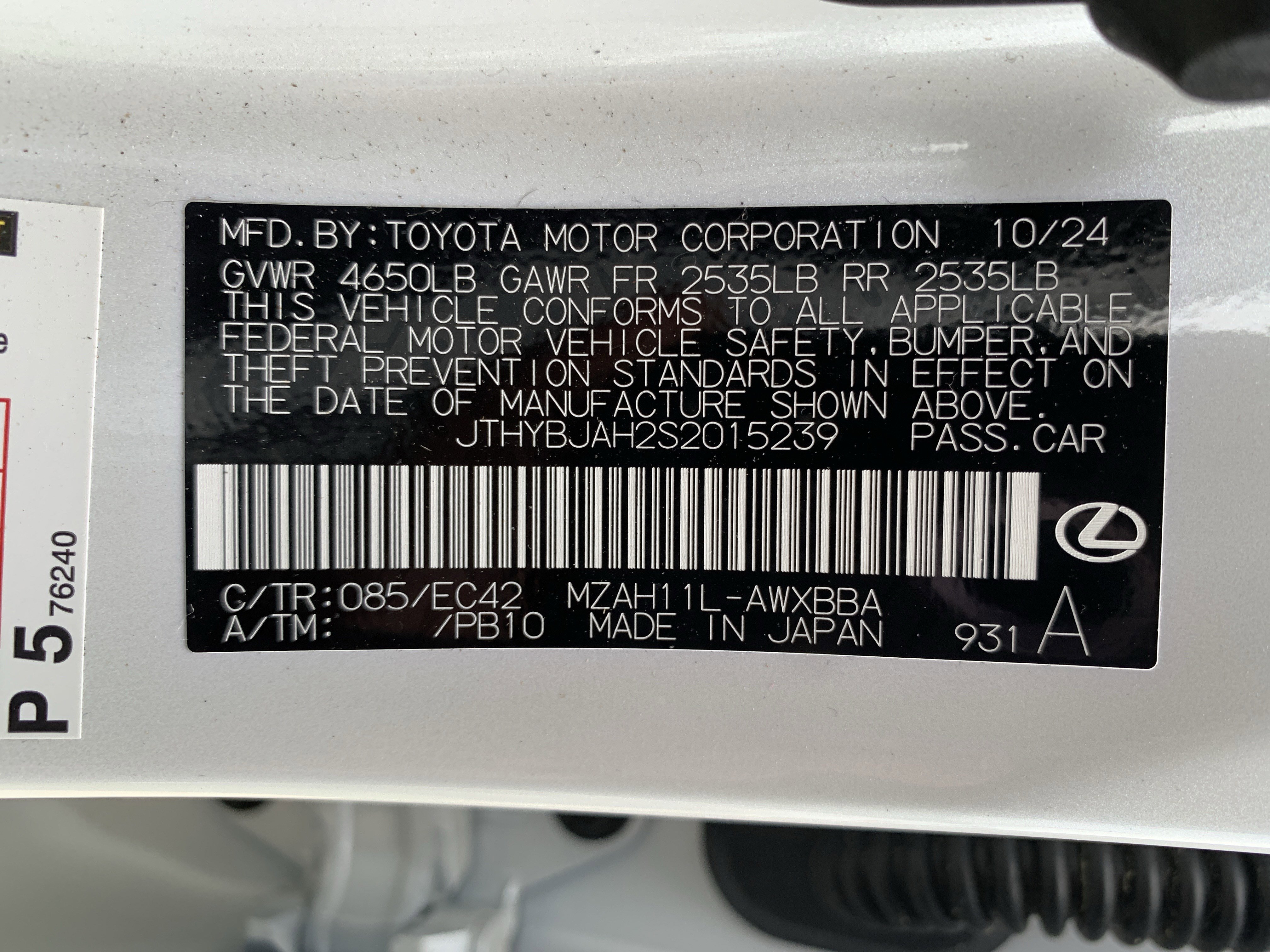 Certified 2025 Lexus UX 300h FWD w/ Cold Area Package image 36