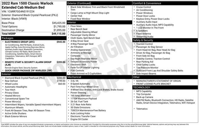 Used 2022 RAM 1500 Classic Warlock w/ Electronics Group image 27