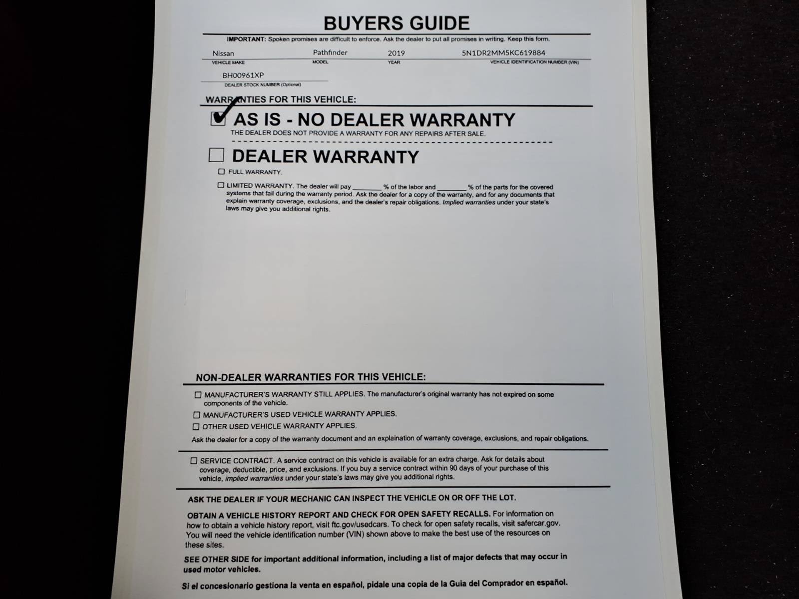 Used 2019 Nissan Pathfinder SL AWD/4WD image 35