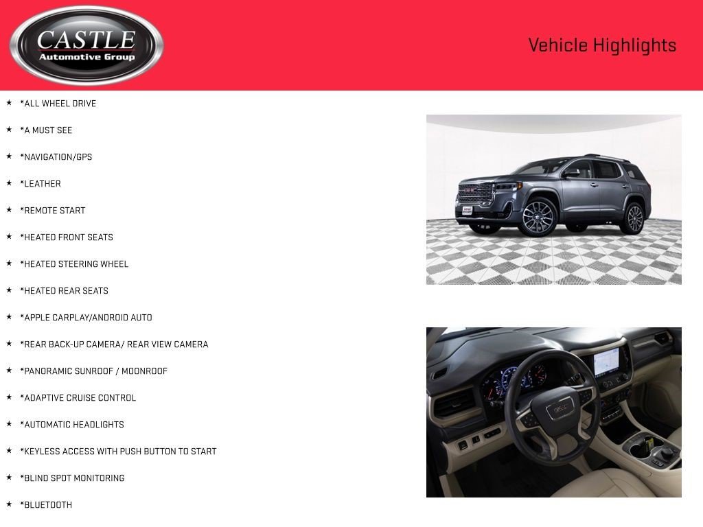 Certified 2022 GMC Acadia Denali w/ Denali Technology Package AWD/4WD image 3