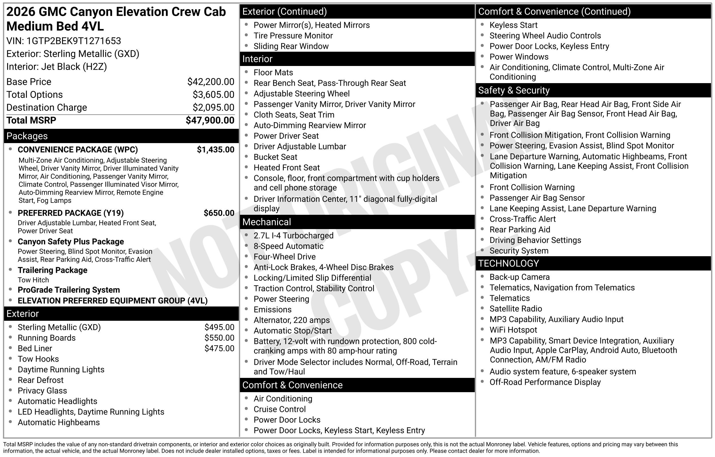 New 2026 GMC Canyon Elevation w/ Convenience Package AWD/4WD image 41
