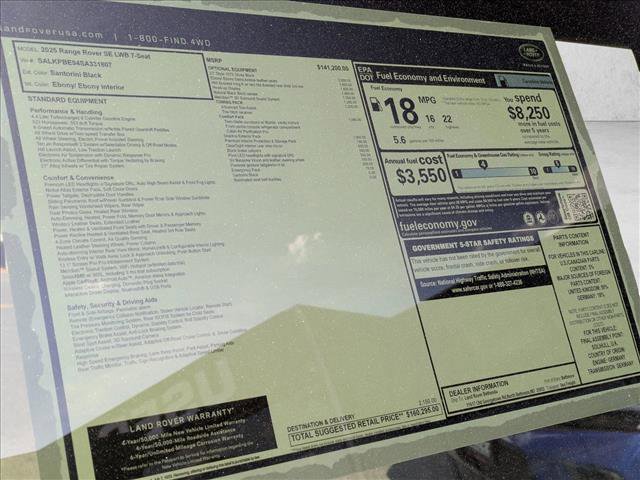 New 2025 Land Rover Range Rover Long Wheelbase SE image 20