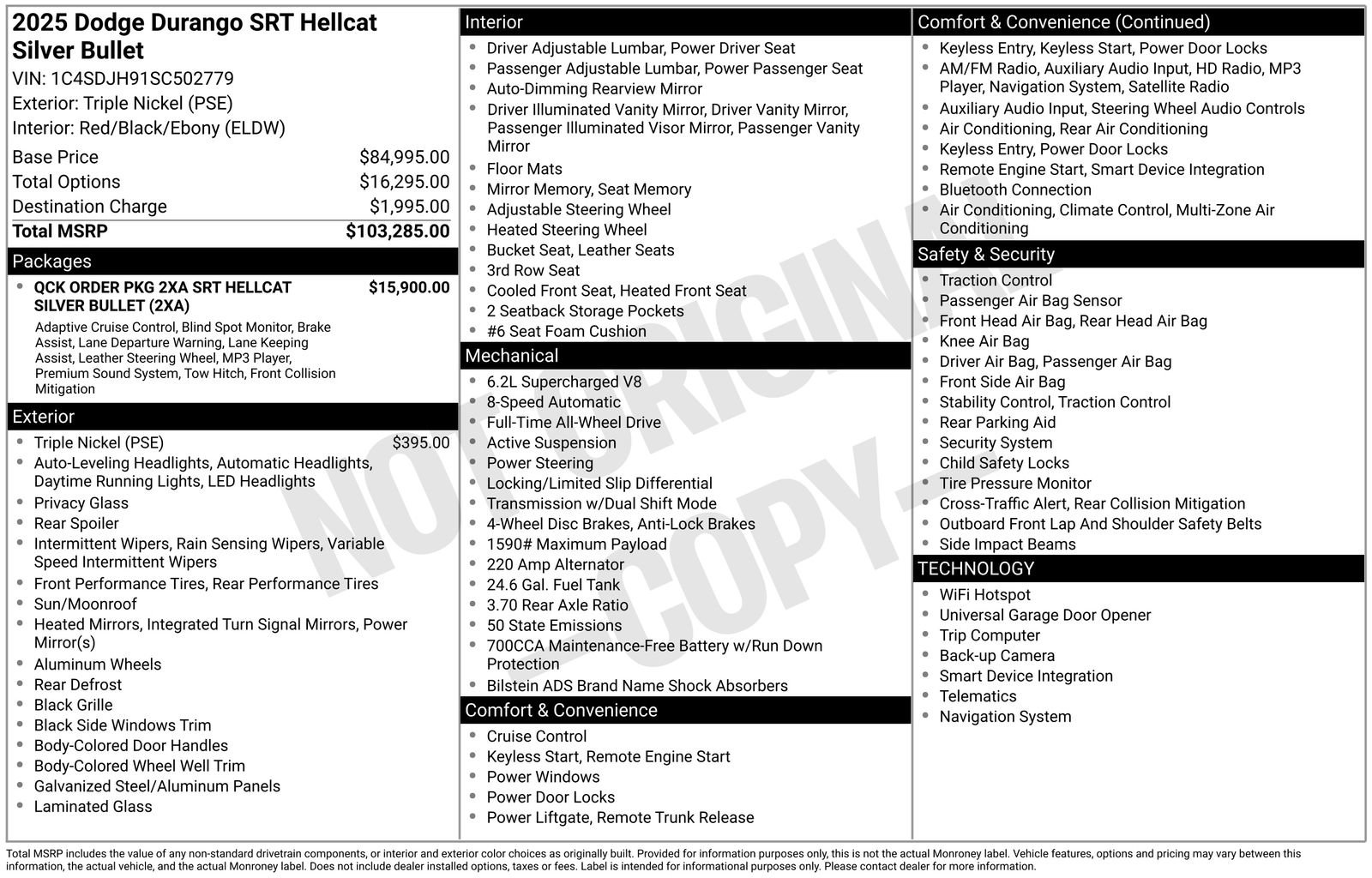 Used 2025 Dodge Durango SRT Hellcat image 49