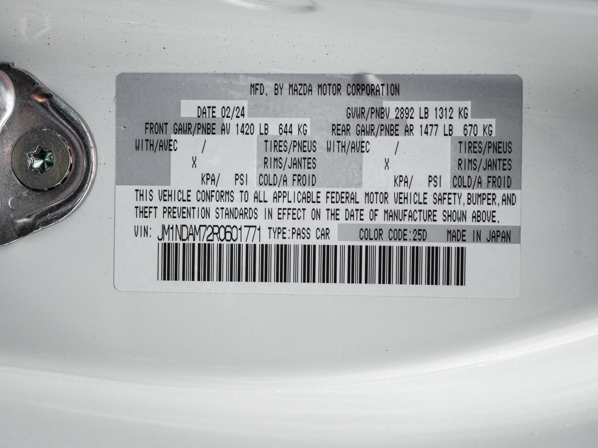 Certified 2024 MAZDA MX-5 Miata RF Grand Touring w/ Weather Package image 35