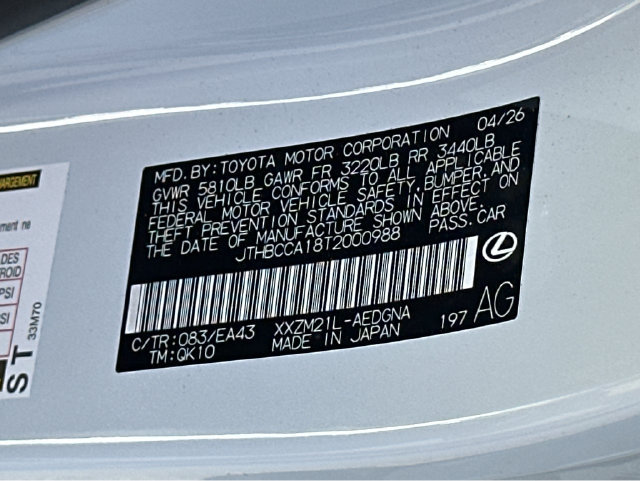 New 2026 Lexus ES 350e w/ Convenience Package FWD image 39