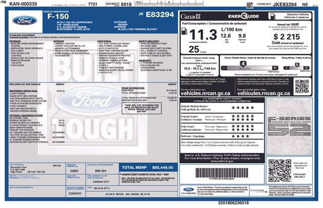 Used 2018 Ford F150 Lariat w/ Equipment Group 502A Luxury AWD/4WD image 38