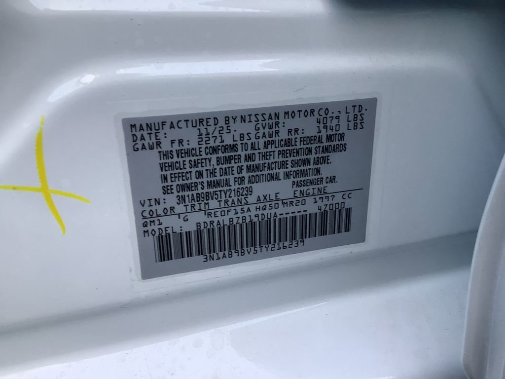 New 2026 Nissan Sentra S w/ Floor Mat Package image 30