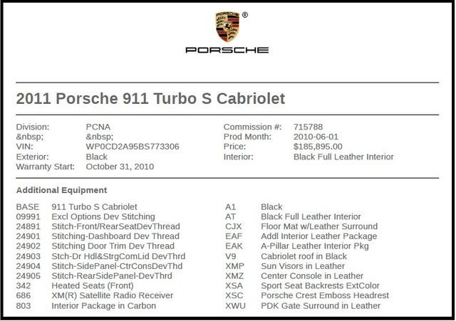 Used 2011 Porsche 911 Turbo S AWD/4WD image 7