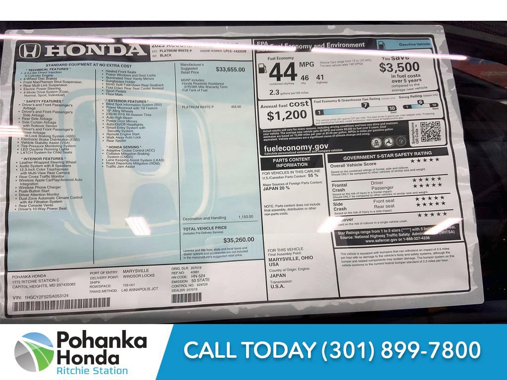 Used 2025 Honda Accord Sport image 23