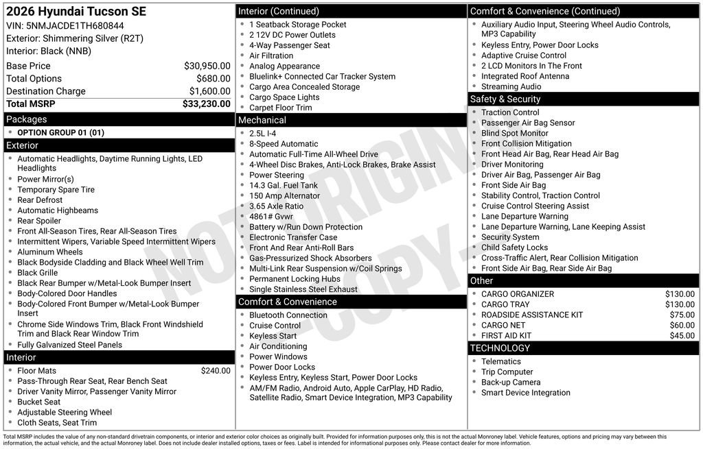 Certified 2026 Hyundai Tucson SE AWD/4WD image 36