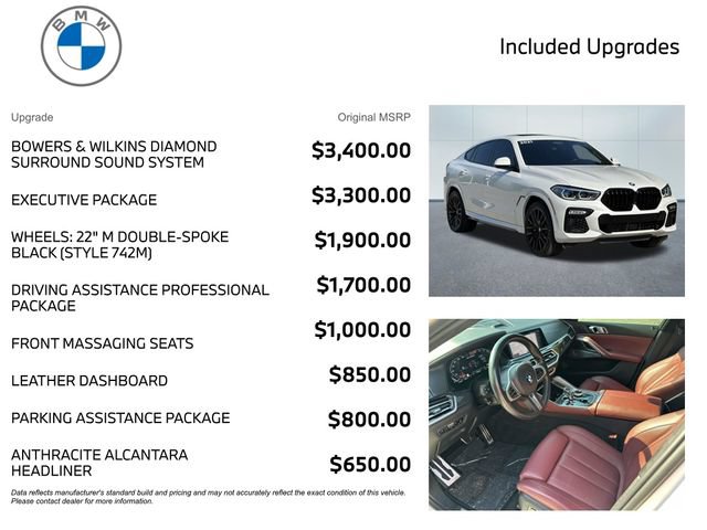 Used 2021 BMW X6 M50i w/ Executive Package AWD/4WD image 4