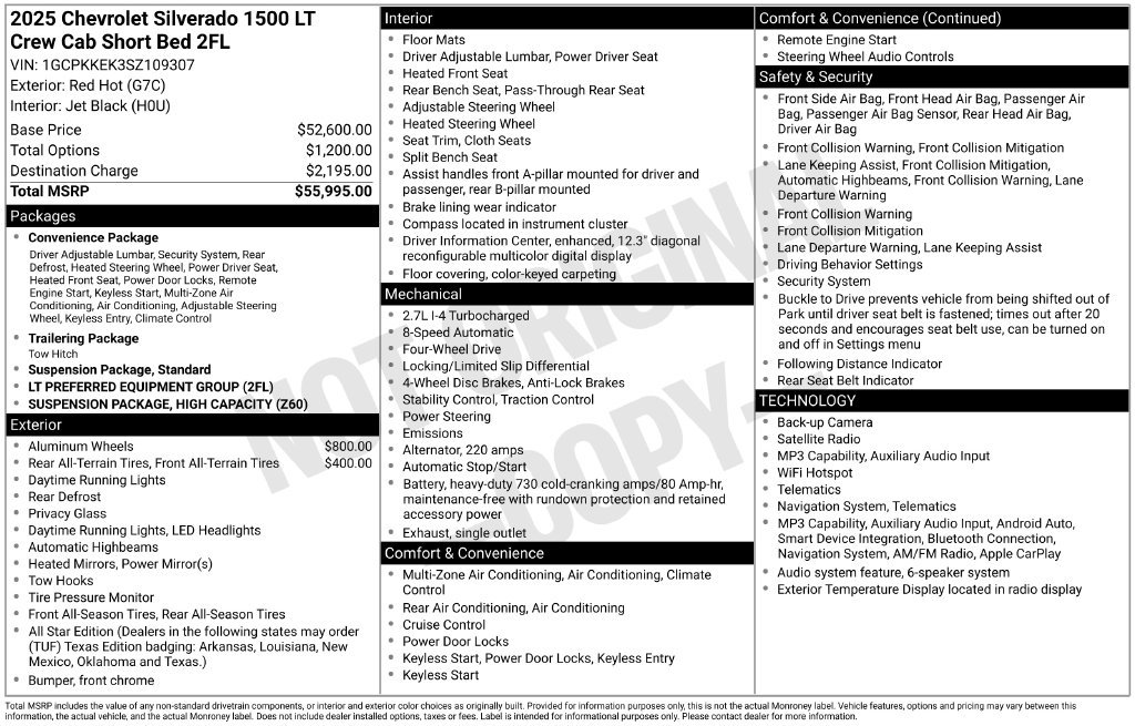 Certified 2025 Chevrolet Silverado 1500 LT AWD/4WD image 2