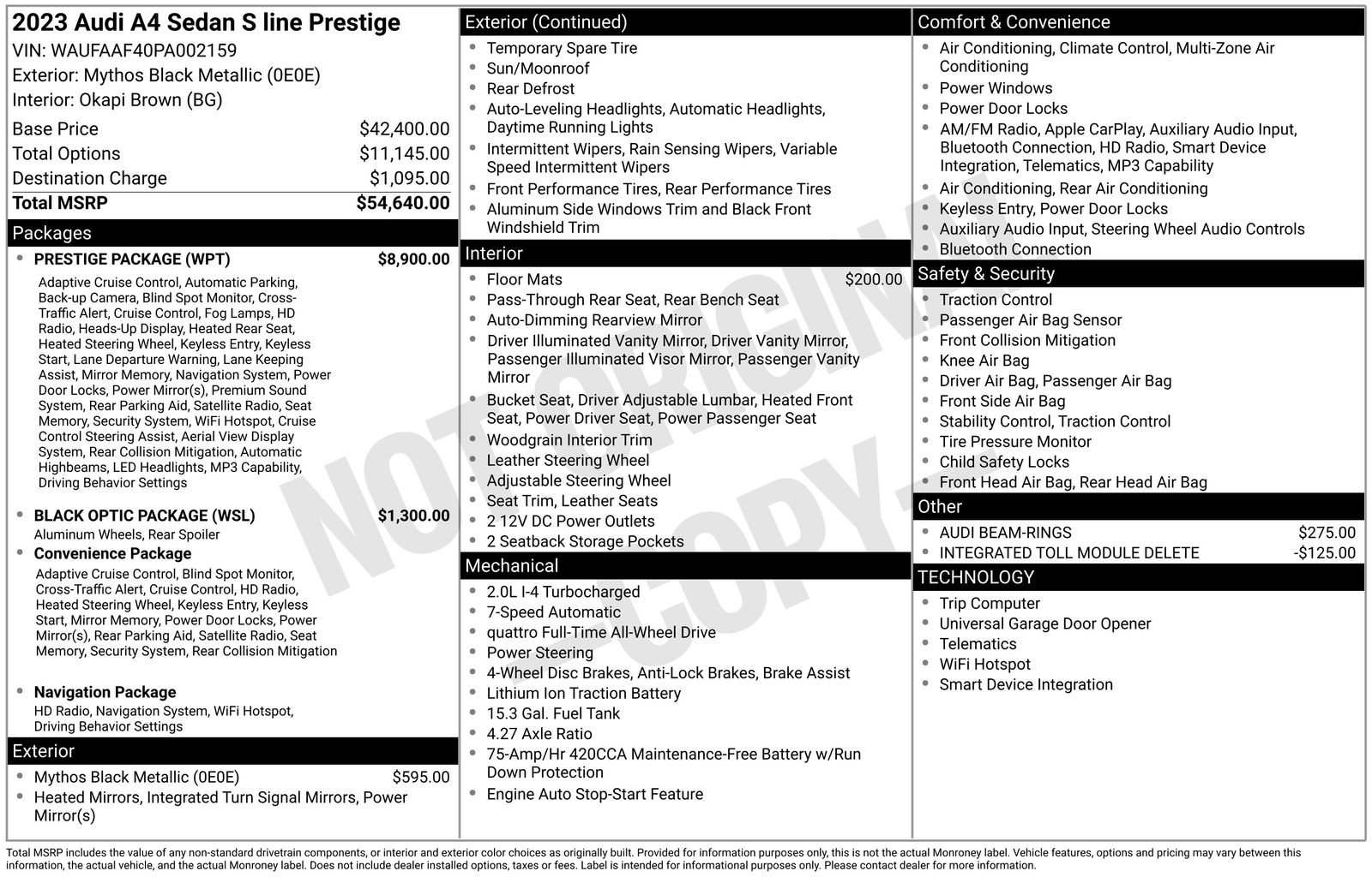 Certified 2023 Audi A4 2.0T Prestige w/ Prestige Package image 38