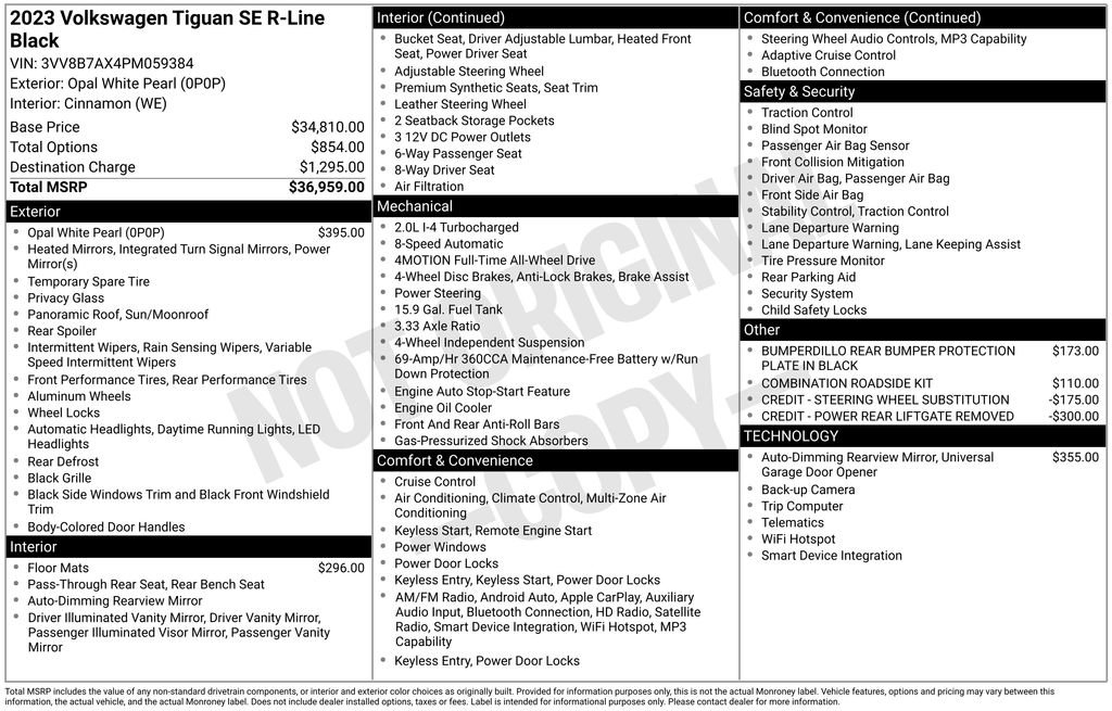 Certified 2023 Volkswagen Tiguan SE R-Line AWD/4WD image 35