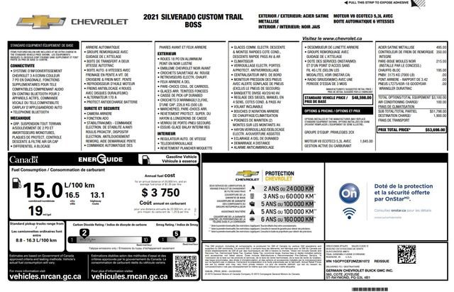 Used 2021 Chevrolet Silverado 1500 Custom Trail Boss image 22