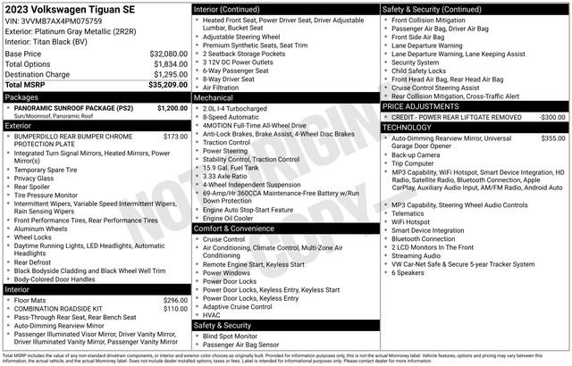 Certified 2023 Volkswagen Tiguan SE w/ Panoramic Sunroof Package image 7