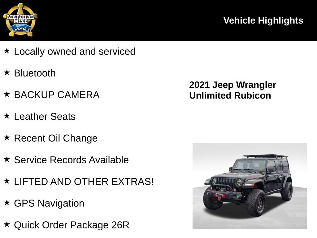 Used 2021 Jeep Wrangler Unlimited Rubicon image 2