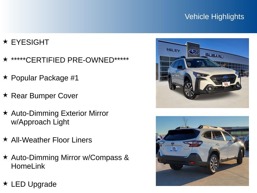 Certified 2025 Subaru Outback Premium w/ Popular Package #1 image 5